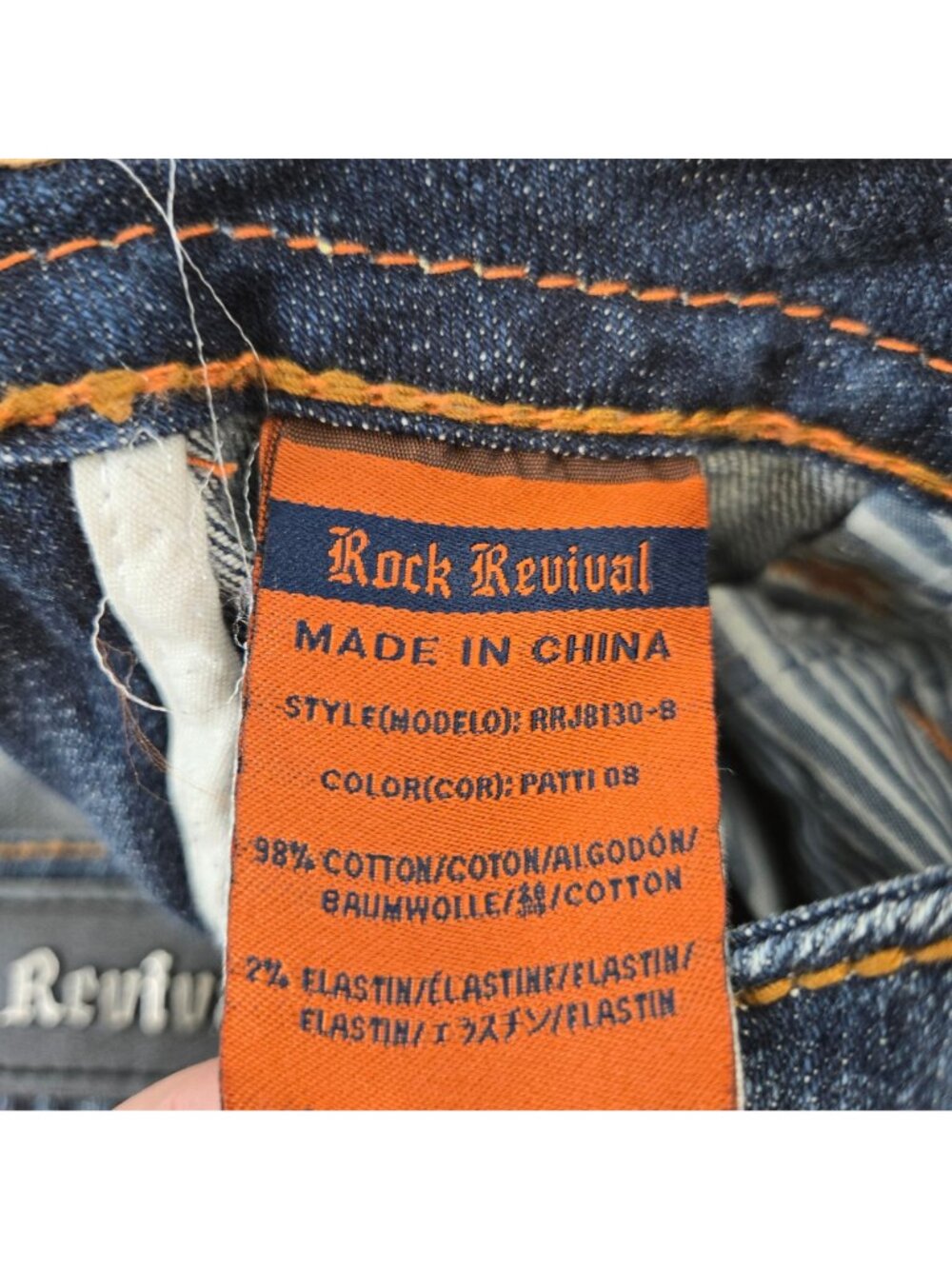 Rock Revival Patti Bootcut Distressed & Embellished Jeans Size 31 - Picture 8 of 8